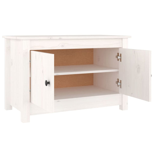vidaXL Shoe Cabinet White 70x38x45.5 cm Solid Pine Wood