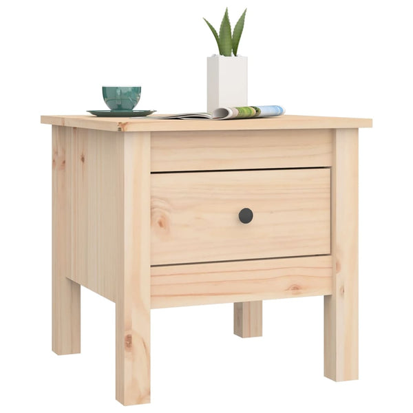 Beistelltische 2er Set Kiefer Massivholz 40x40 cm