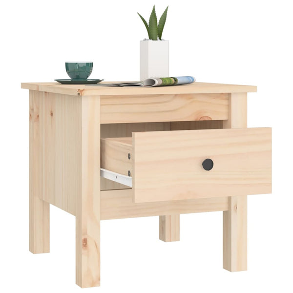 Beistelltische 2er Set Kiefer Massivholz 40x40 cm