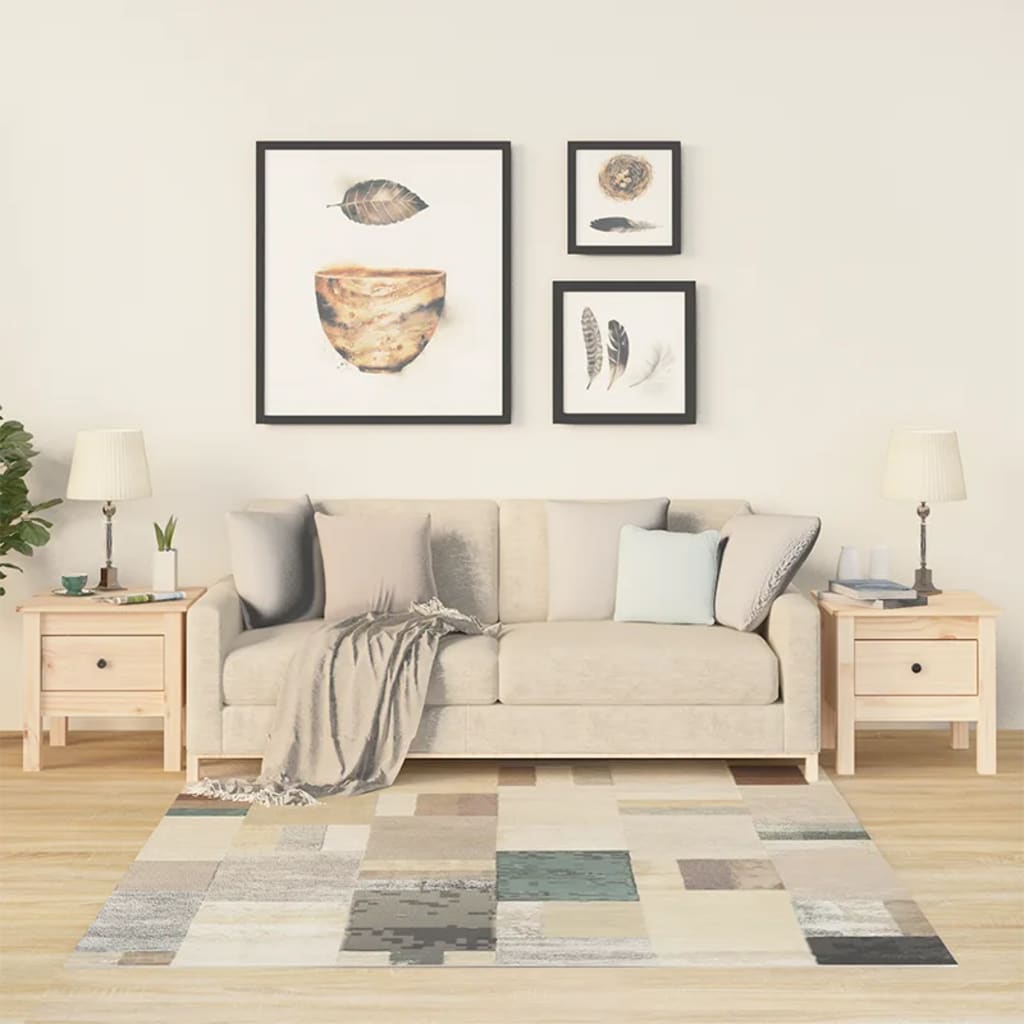 Beistelltische 2er Set Kiefer Massivholz 40x40 cm