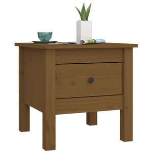 2er Set Beistelltische Honigbraun Kiefer Massivholz