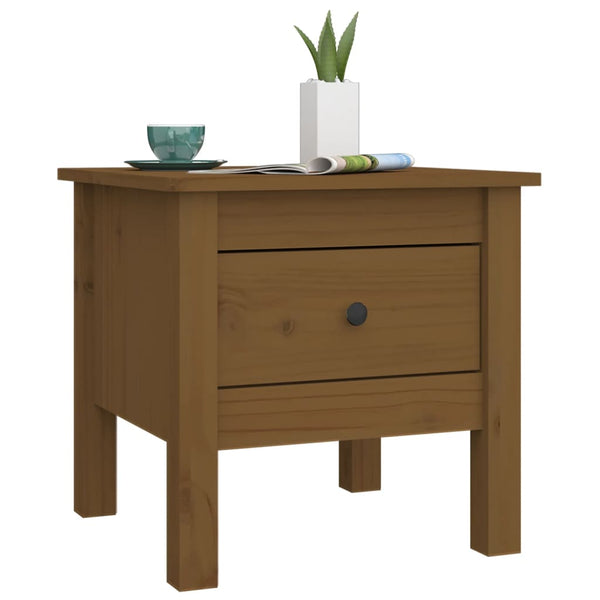 2er Set Beistelltische Honigbraun Kiefer Massivholz