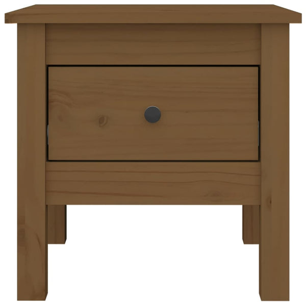 2er Set Beistelltische Honigbraun Kiefer Massivholz