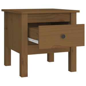2er Set Beistelltische Honigbraun Kiefer Massivholz