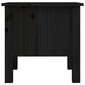 Schwarze Beistelltische 2er Set Kiefer Massivholz 40x40 cm