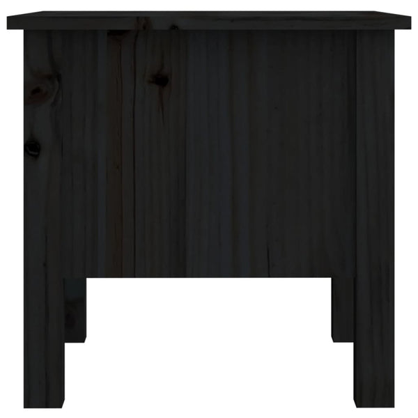 Schwarze Beistelltische 2er Set Kiefer Massivholz 40x40 cm