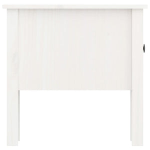 Weißer Beistelltisch Kiefer Massivholz 50x50 cm