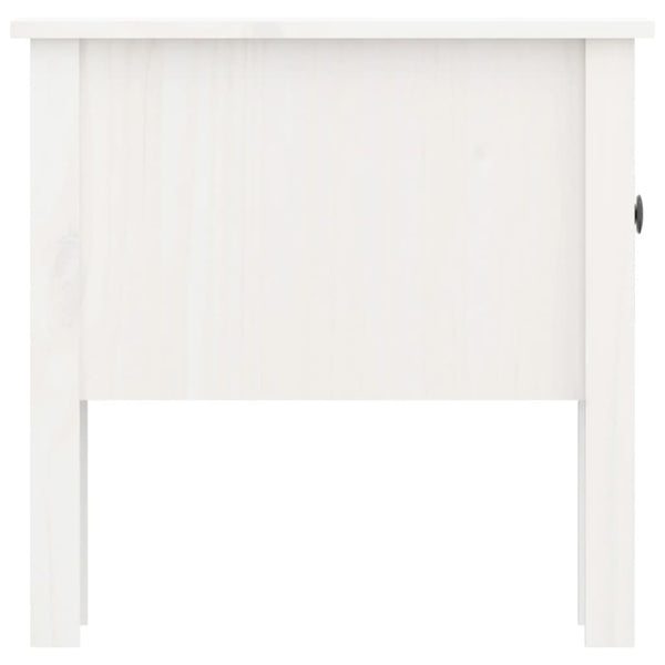 Weißer Beistelltisch Kiefer Massivholz 50x50 cm