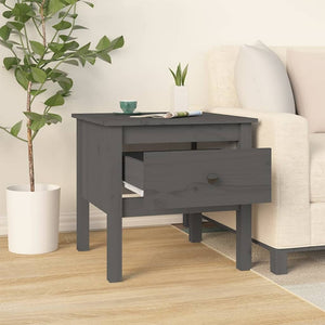 Graue Kiefer Beistelltische, 2er Set