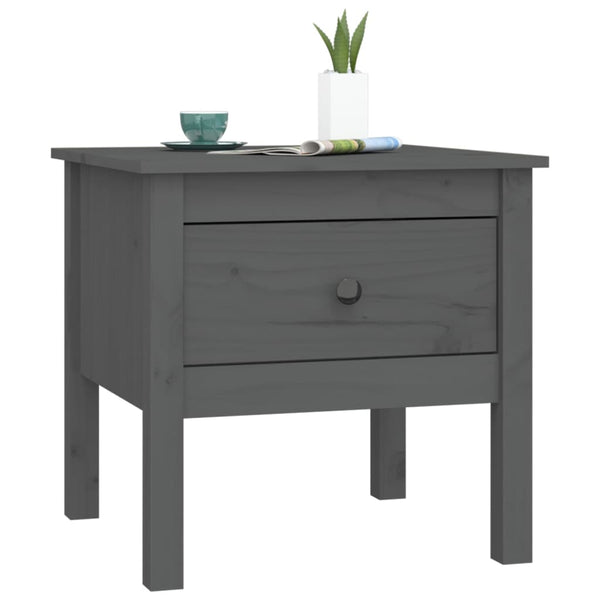 Graue Kiefer Beistelltische, 2er Set