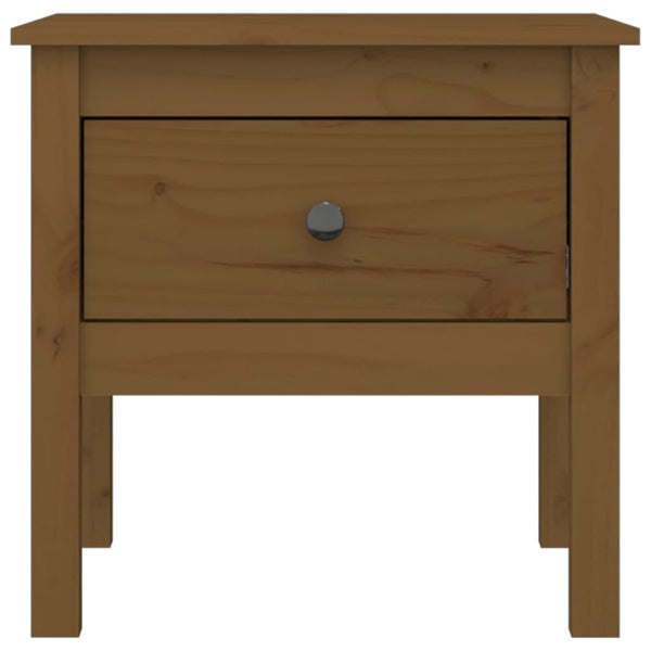 Beistelltische 2er Set Honigbraun Kiefer Massivholz