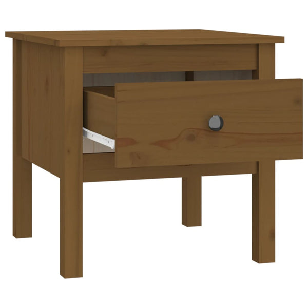 Beistelltische 2er Set Honigbraun Kiefer Massivholz