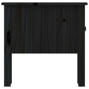 Schwarze Beistelltische 2er Set Kiefer Massivholz