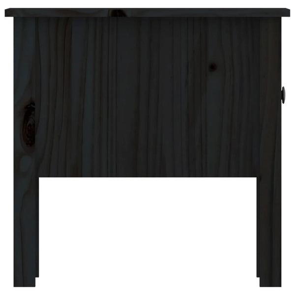 Schwarze Beistelltische 2er Set Kiefer Massivholz