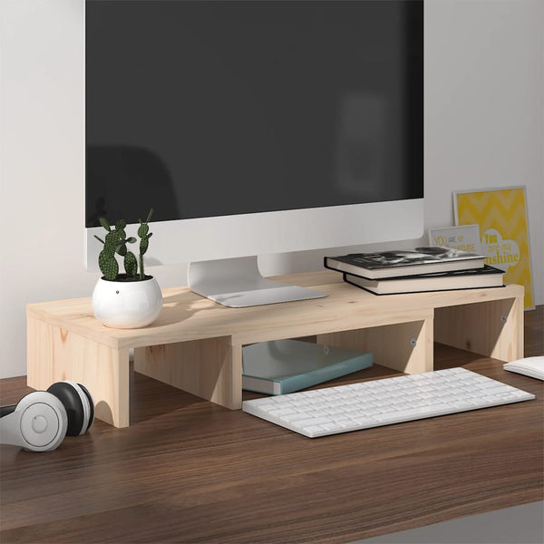 Monitorständer Kiefer Massivholz 60 cm