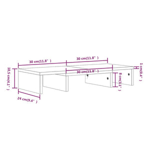 Monitorständer Kiefer Massivholz 60 cm