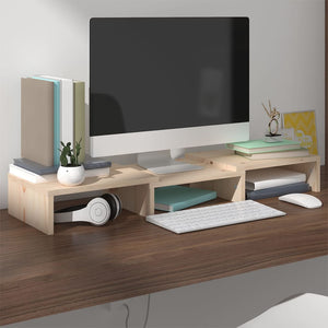 Monitorständer Kiefer Massivholz 60 cm