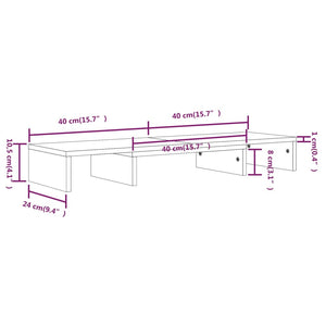 Monitorständer Kiefer Massivholz 80 cm