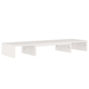 vidaXL Support d'écran Blanc 80x24x10,5 cm Bois de pin massif