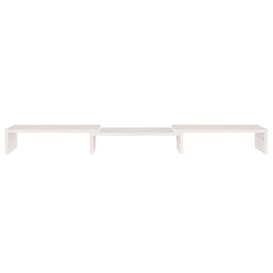 vidaXL Support d'écran Blanc 80x24x10,5 cm Bois de pin massif
