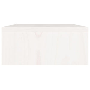vidaXL Support d'écran Blanc 80x24x10,5 cm Bois de pin massif