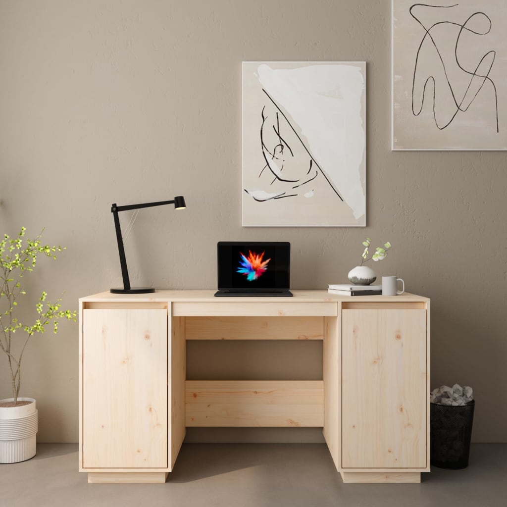 Massivholz Schreibtisch Kiefer 140x50 cm
