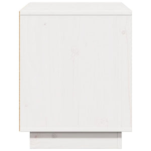 Weißer TV-Schrank Kiefer Massivholz 74 cm
