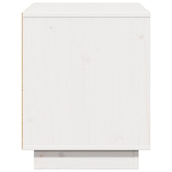 Weißer TV-Schrank Kiefer Massivholz 74 cm