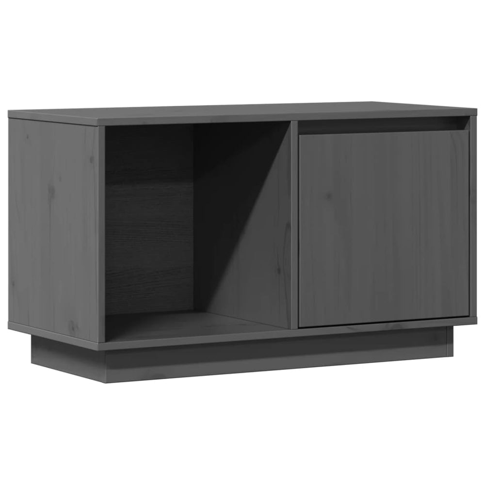 vidaXL TV Cabinet Grey 74x35x44 cm Solid Pine Wood