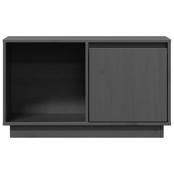 Grauer TV-Schrank aus Kiefernholz 74 cm