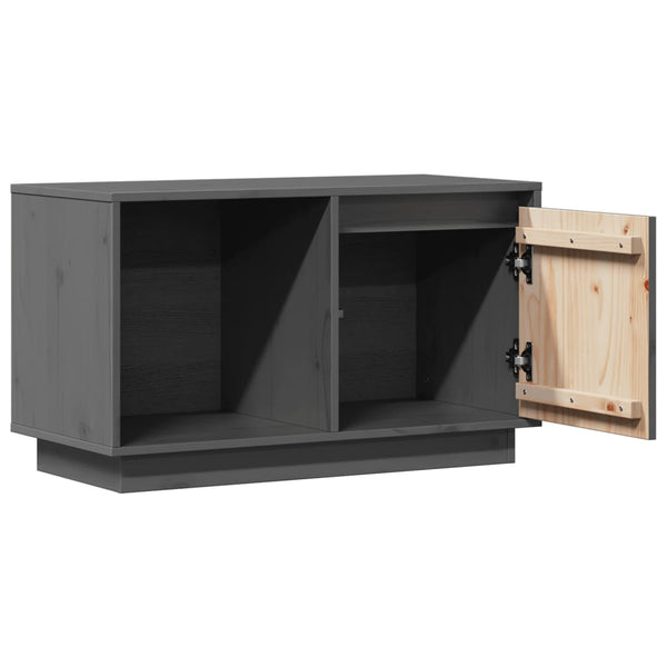 Grauer TV-Schrank aus Kiefernholz 74 cm