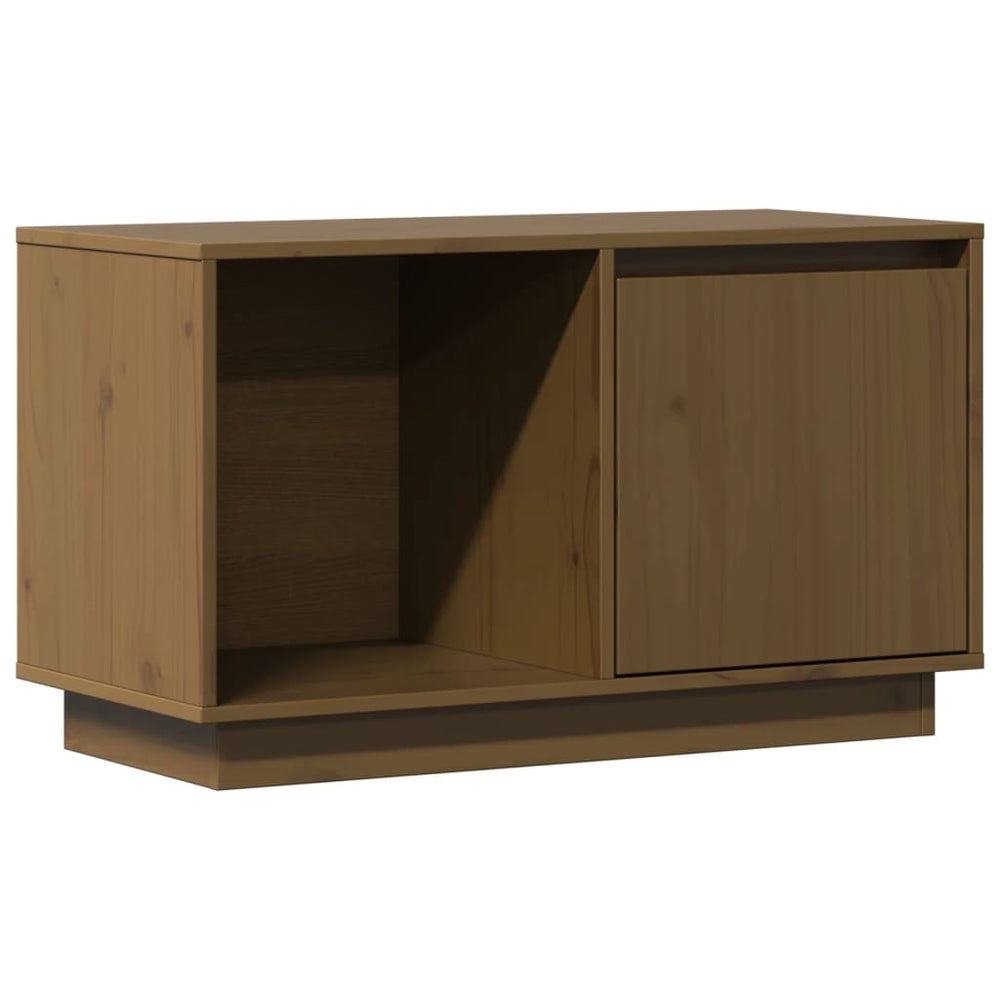 TV-Schrank Honigbraun Massivholz Kiefer 74cm