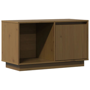 vidaXL Meuble TV marron miel 74x35x44 cm pin massif