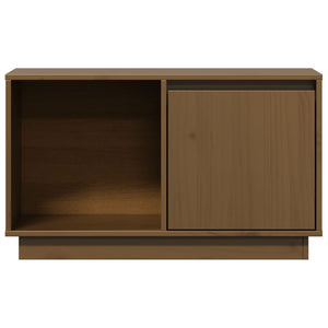 vidaXL Meuble TV marron miel 74x35x44 cm pin massif