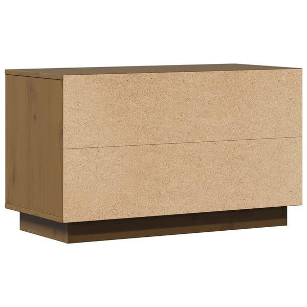 vidaXL Meuble TV marron miel 74x35x44 cm pin massif