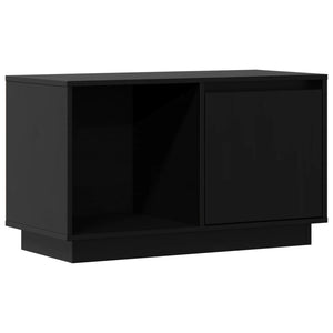 Schwarzer TV-Schrank Kiefer Massivholz 74 cm