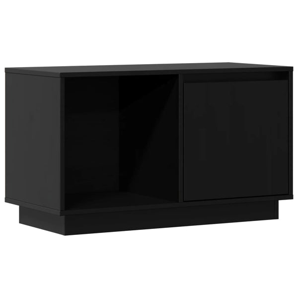 Schwarzer TV-Schrank Kiefer Massivholz 74 cm