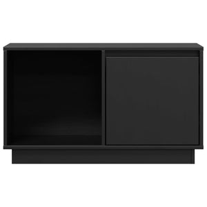 Schwarzer TV-Schrank Kiefer Massivholz 74 cm