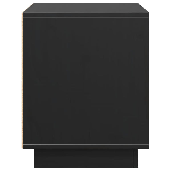 Schwarzer TV-Schrank Kiefer Massivholz 74 cm