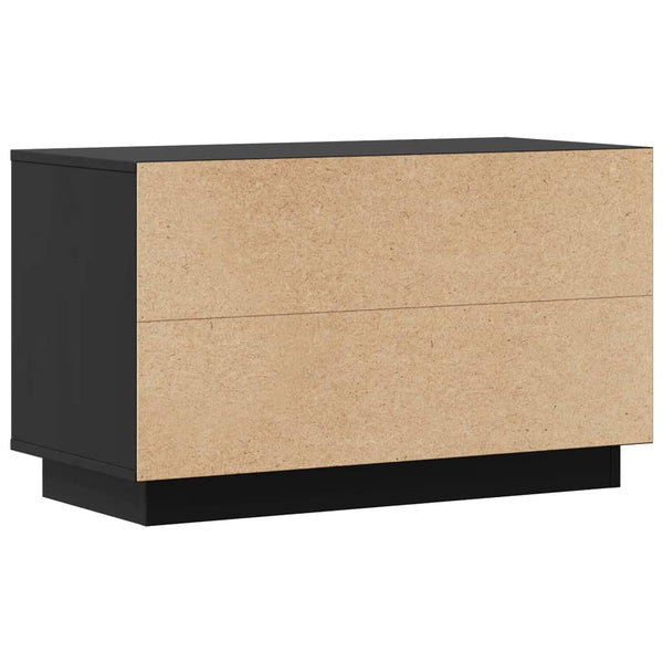 Schwarzer TV-Schrank Kiefer Massivholz 74 cm