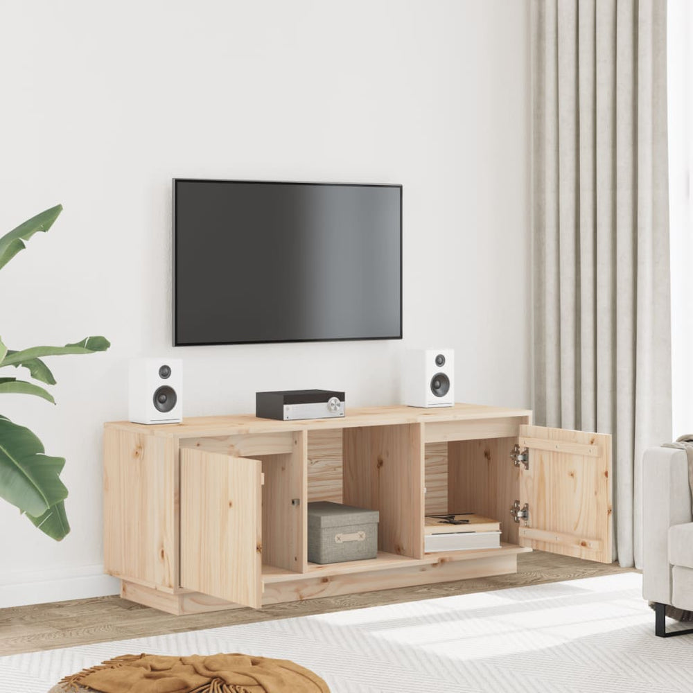 vidaXL TV Cabinet 110.5x35x44 cm Solid Pine Wood