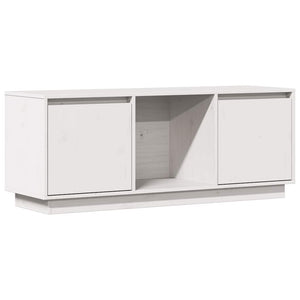 Weißer TV-Schrank 110,5cm Kiefer Massivholz