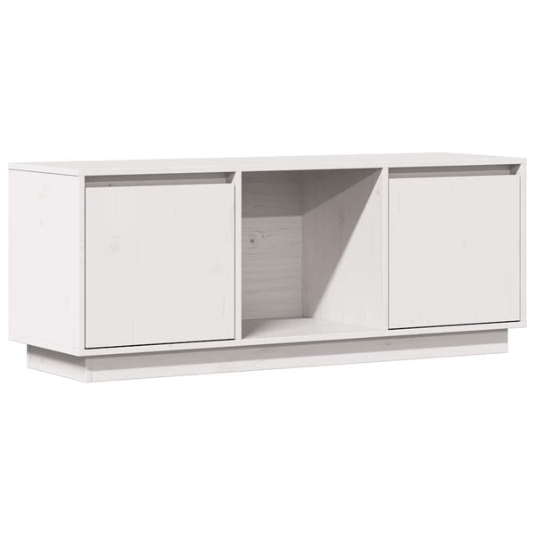 Weißer TV-Schrank 110,5cm Kiefer Massivholz