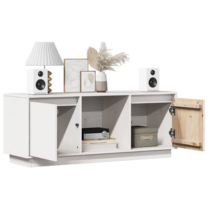 Weißer TV-Schrank 110,5cm Kiefer Massivholz