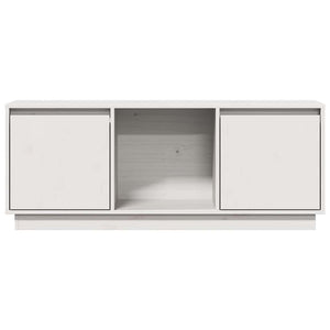 Weißer TV-Schrank 110,5cm Kiefer Massivholz