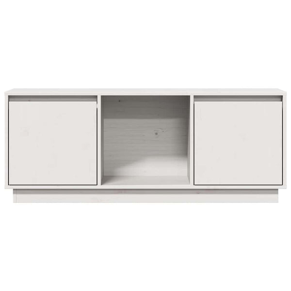 Weißer TV-Schrank 110,5cm Kiefer Massivholz