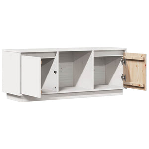 Weißer TV-Schrank 110,5cm Kiefer Massivholz