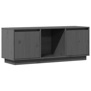 Grauer TV-Schrank 110,5 cm Kiefer Massivholz