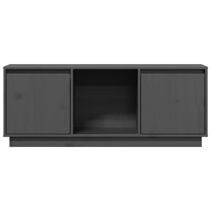 Grauer TV-Schrank 110,5 cm Kiefer Massivholz