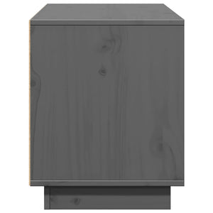Grauer TV-Schrank 110,5 cm Kiefer Massivholz